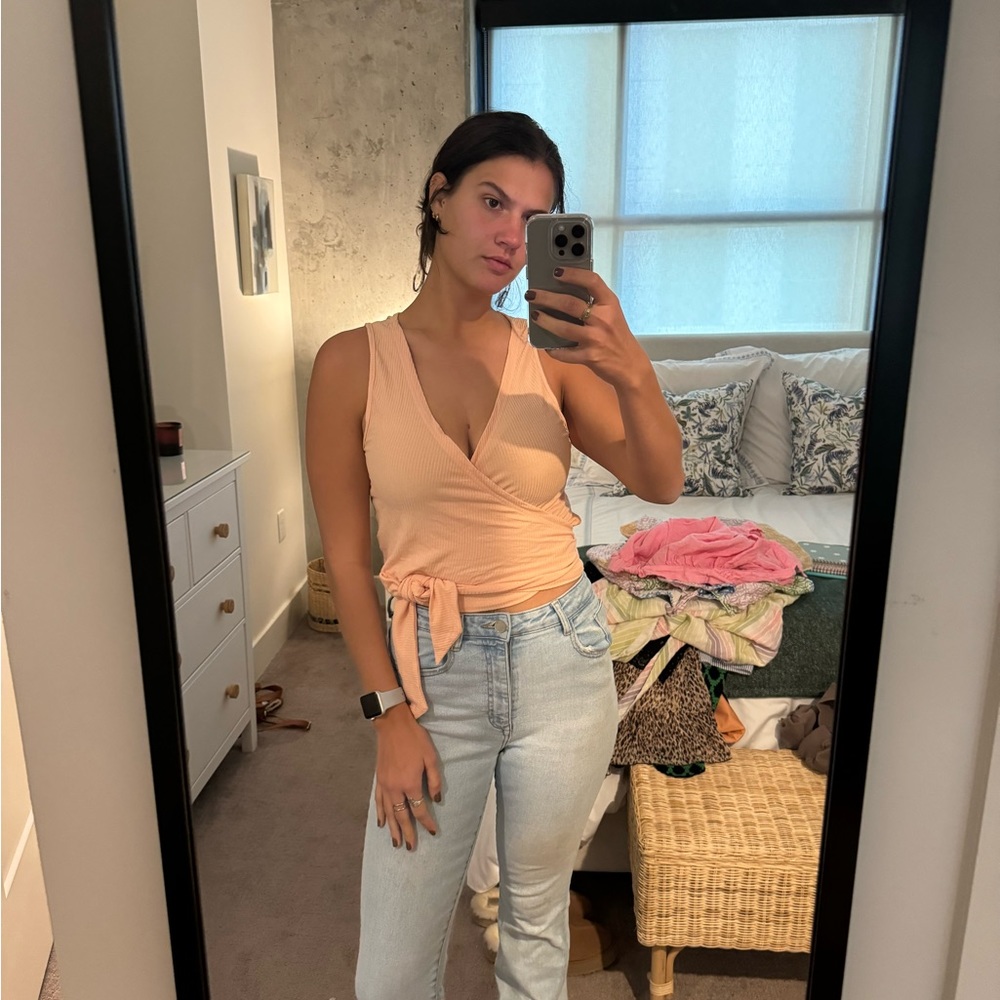 Pink wrap top